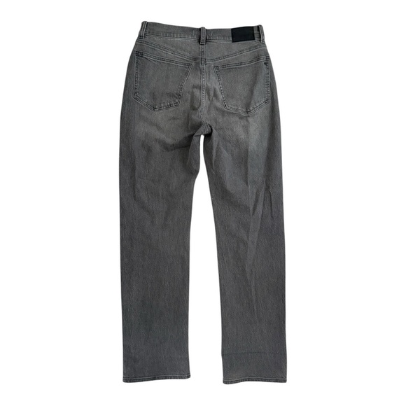 Madewell 90s Straight Jean Burwick Wash: Cross-Tab Gray Size 27 High Waist - Picture 4 of 13